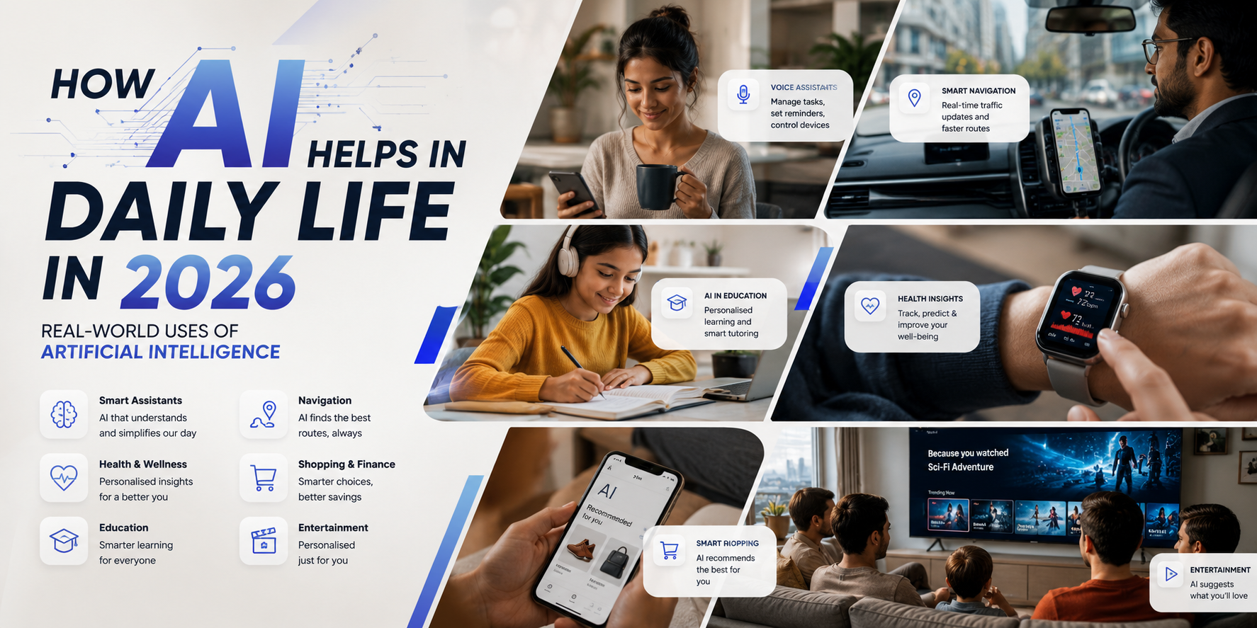 Real World Usage How AI Helps in Daily Life in 2026: Real-World Uses of Artificial ...
